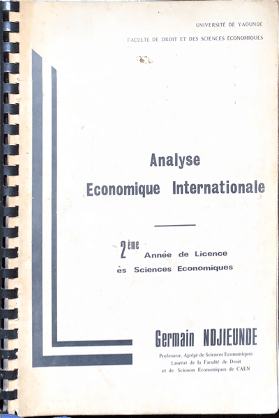 Couverture — Analyse Economique Internationale
