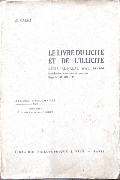 Couverture — Le livre du licite et de l'illicite