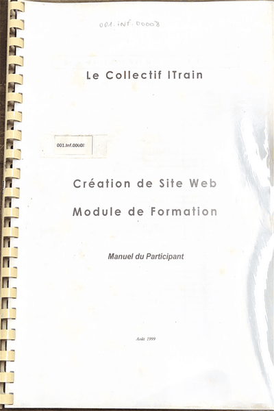 Couverture — Création de Site Web Module de Formation