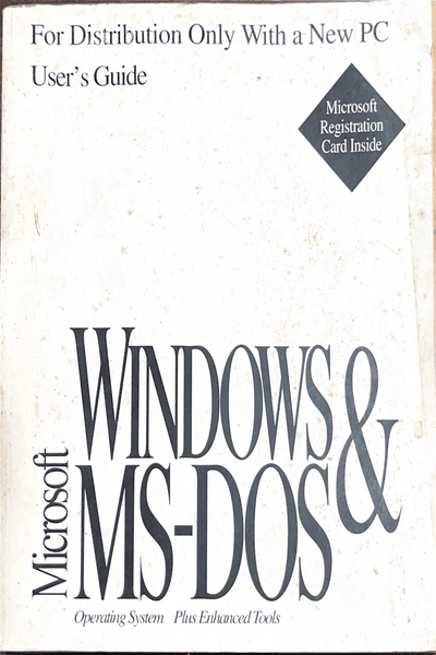Couverture — Micosoft Windows & MS-DOS User's Guide