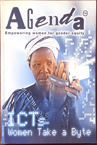Couverture — Agenda Impowering women for gender equity. ICTs-Women take a byte