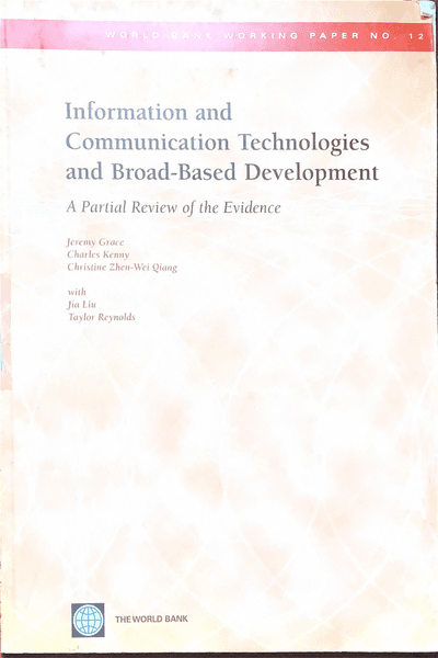 Couverture — Information and communication technologies and Broad-Based development