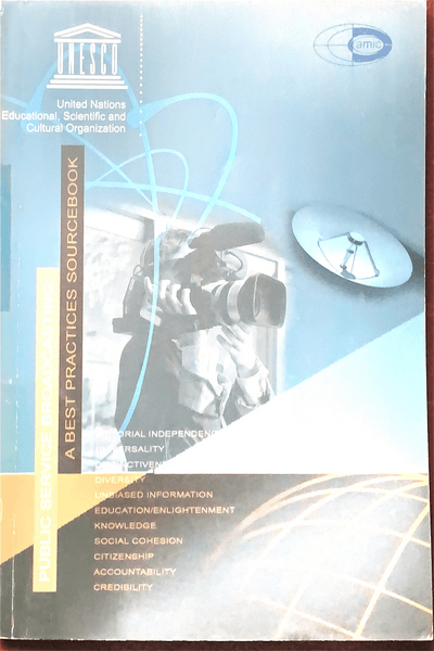 Couverture — Public service broadcasting: A best practices sourcebook
