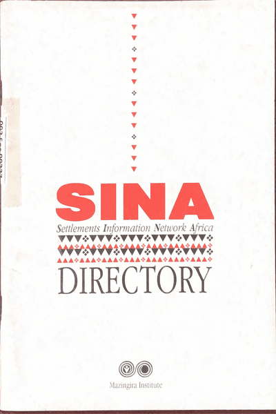 Couverture — SINA Settlements Information Network Africa Directory