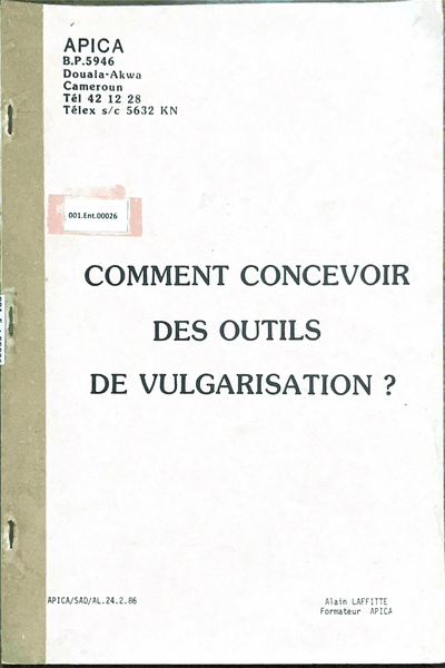 Couverture — Comment concevoir des outils de vulgation ?