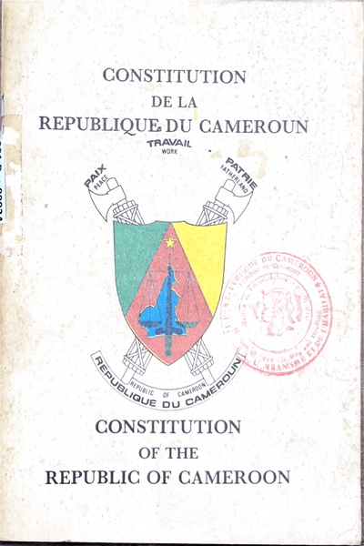 Couverture — Constitution de la republique du Cameroun/ Constitution of the Republic of Cameroon