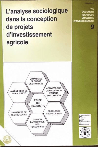 Couverture — L'analyse sociologique dans la conception de projets d'investissement agricole