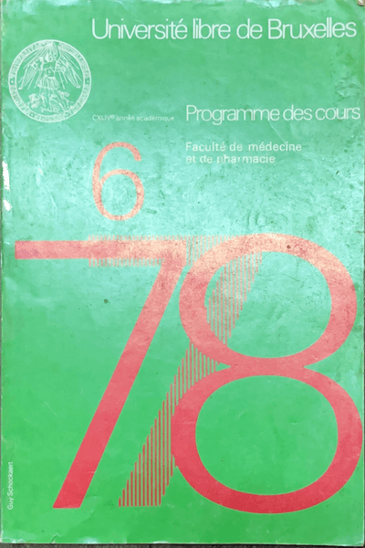 Couverture — Programme des cours, Faculté de médecine et de pharmacie