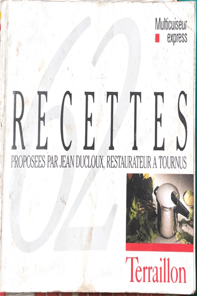 Couverture — Recettes proposées par Jean Ducloux, Restaurateur a Tournus