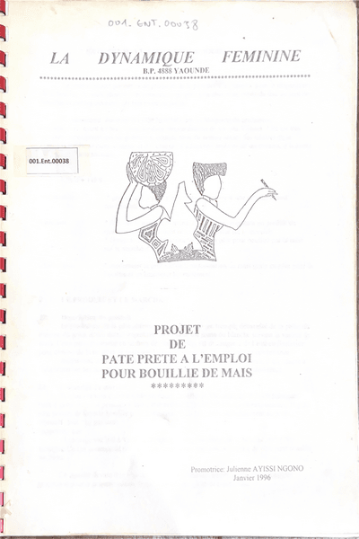 Couverture — La dynamique Feminine, Projet de pate prete a l'emploi pour bouillie de Mais