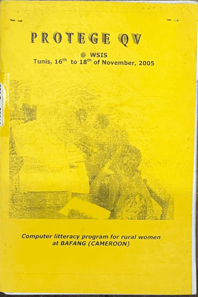 Couverture — Computer litteracy program for rural women at Bafang (Cameroon)