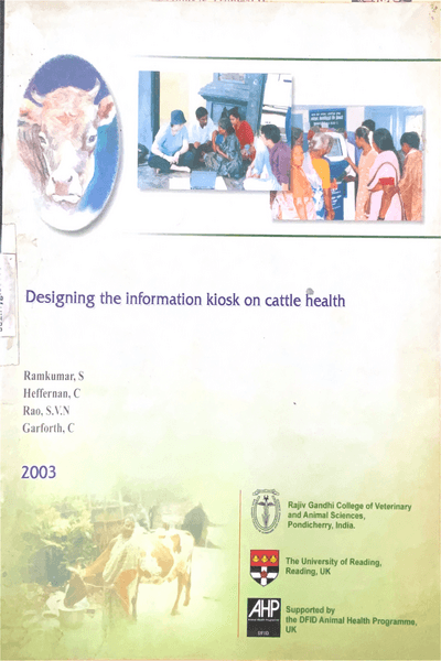 Couverture — Designing the information kiosk on cattle health