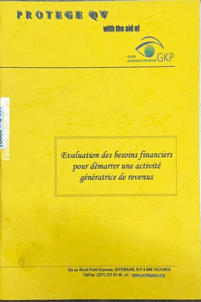 Couverture — Evaluation des besoins financiers pour démarrer une activité génératrice de revenus